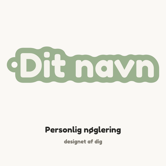 Personlig nøglering — dit navn, designet af dig
